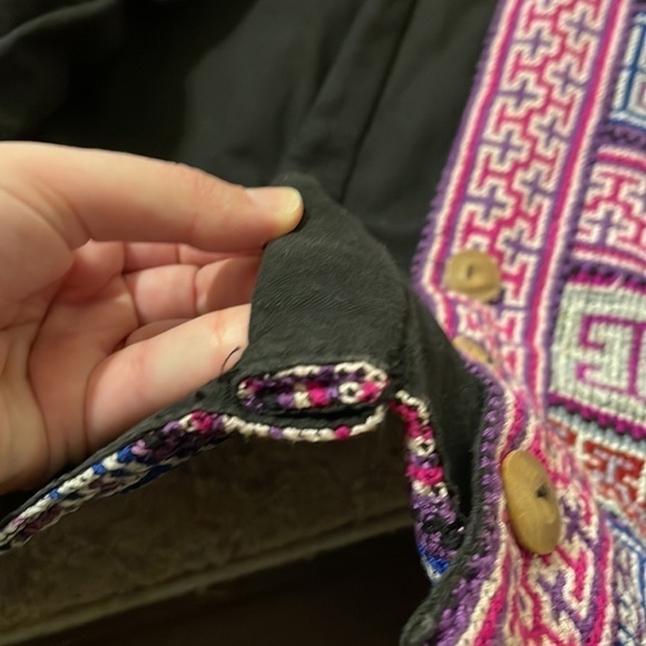 BENNETT of Centreville Embroidered Cotton Jacket Fits Like Medium Boho - Picture 12 of 14